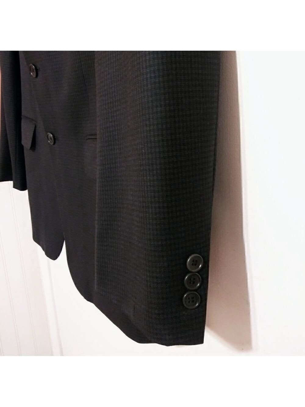 Indian Homme Blazer Jacket Wool Grey Black Size 40R - Picture 8 of 13
